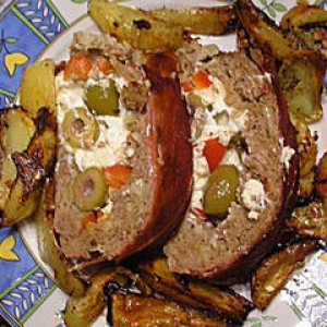 Mediterraner Hackbraten mit Kartoffeln